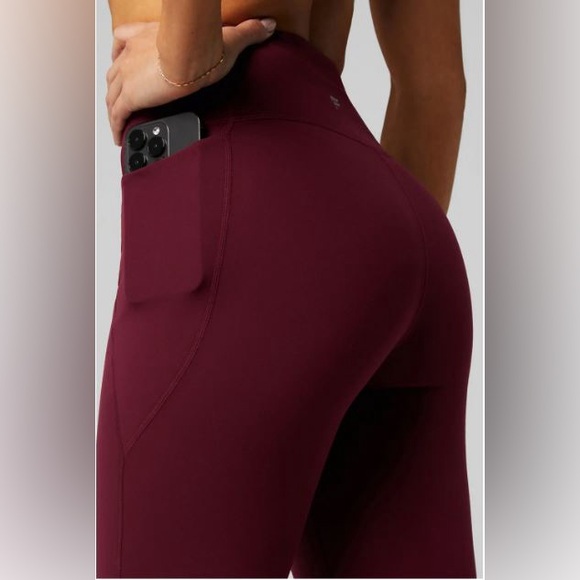 NWT- Fabletics HW Crossover Flare -MERLOT (32”) REGULAR INSEAM - Picture 10 of 12
